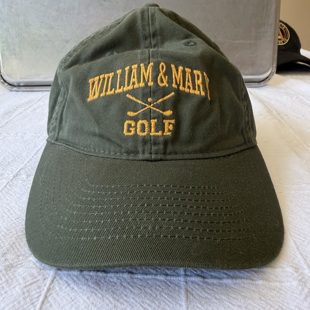 College Of William & Mary Legacy Brand Olive Green Adjustable Golf Cap
